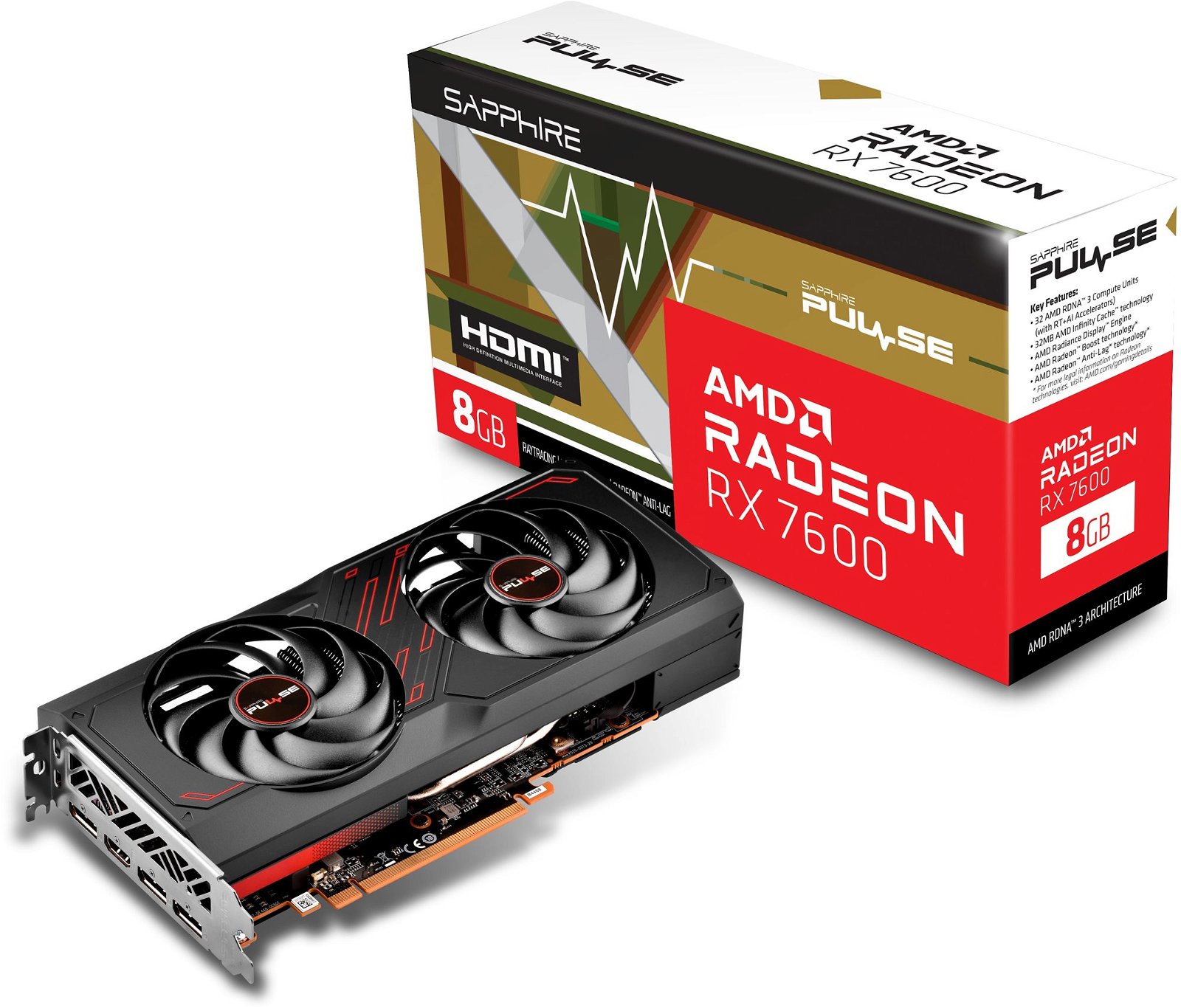 SAPPHIRE PULSE AMD Radeon RX 7600 8G